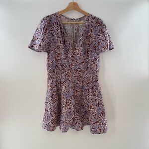 Anthropologie by Anthropologie The Somerset Romper: Linen Edition Red Size Large